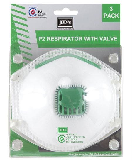 JB's BLISTER (PC) P2 RESPIRATOR WITH VALVE