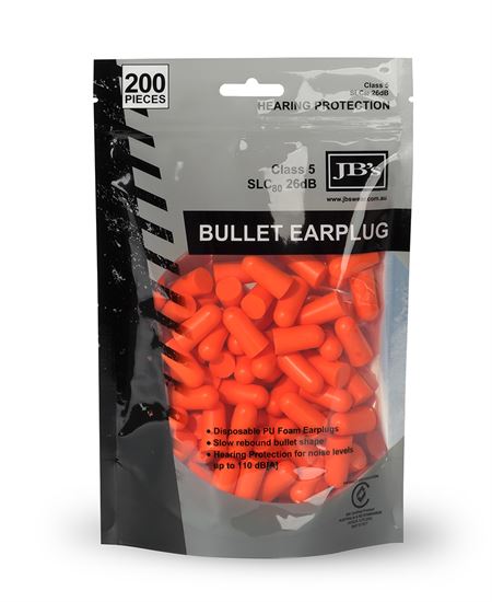 JB's BULLET SHAPED EARPLUG (200 PIECES)