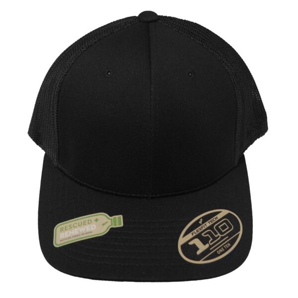 Recycled Mesh Trucker Cap - Black/Black