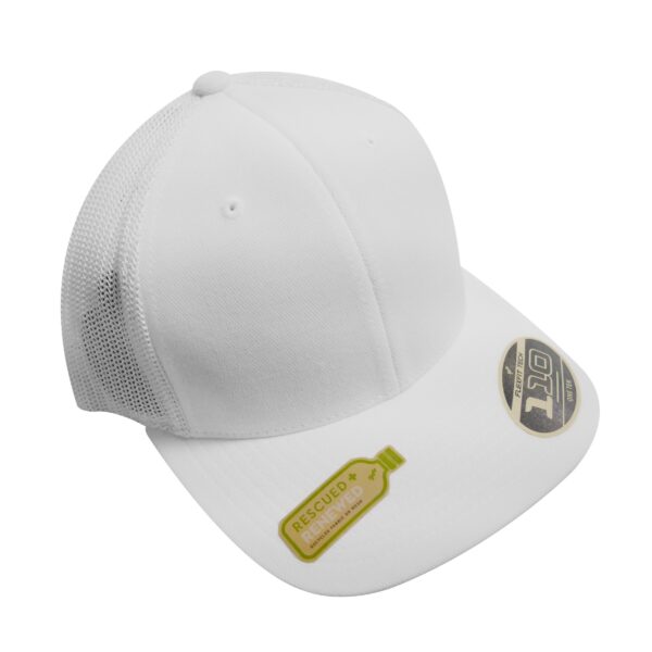 Recycled Mesh Trucker Cap - White/White