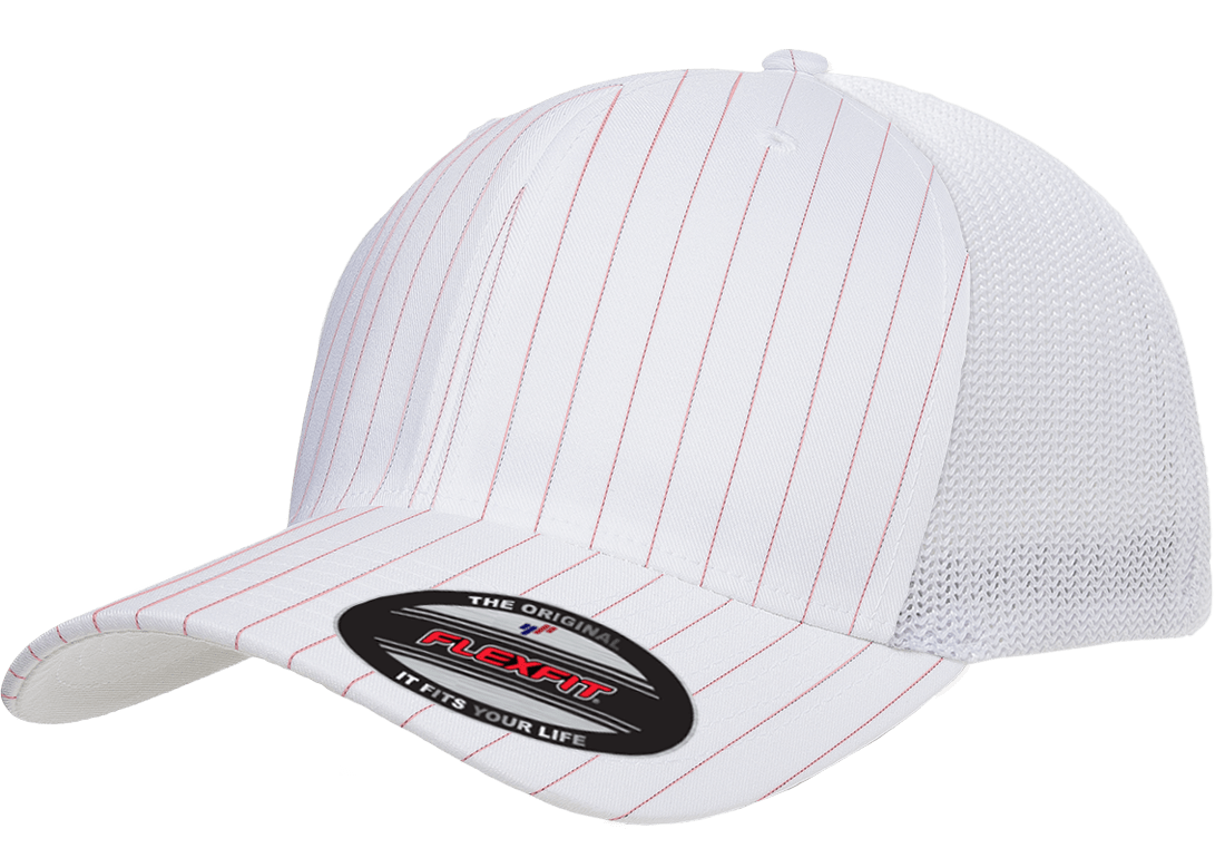 Trucker - Pinstripe - White/Red