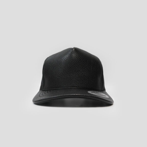 Leather High Trucker - Black