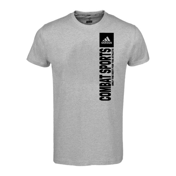 Combat Sports Vertical Tee - Heather Grey/Black