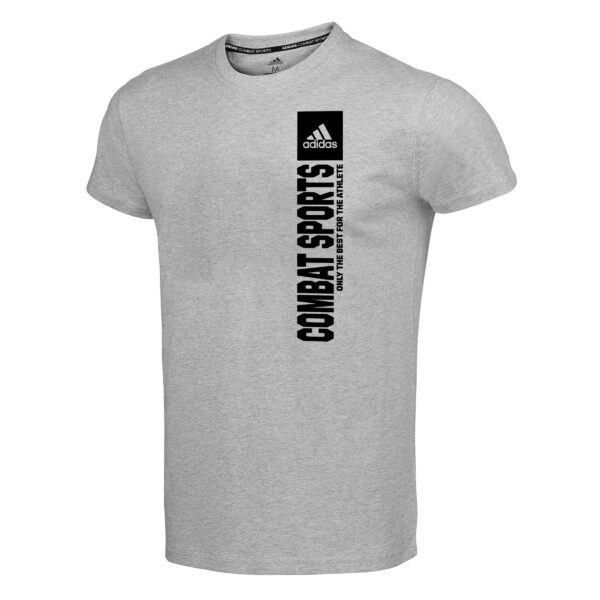 Combat Sports Vertical Tee - Heather Grey/Black