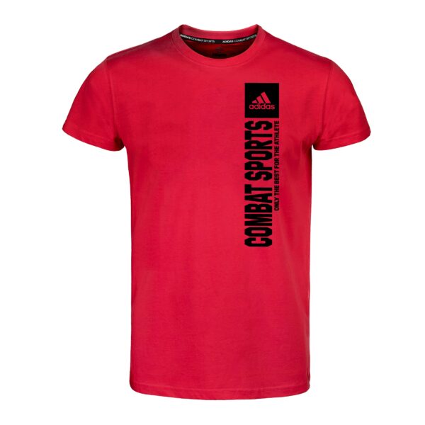 Combat Sports Vertical Tee - Vivid Red/Black