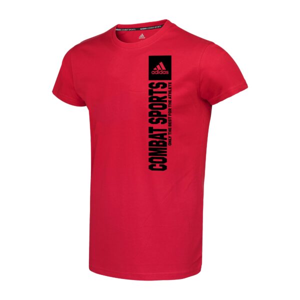 Combat Sports Vertical Tee - Vivid Red/Black