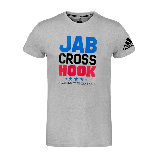 Jab Cross Hook Tee - Heather Grey/Black