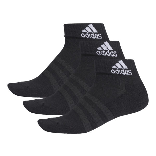 Cushioned Ankle Socks 3 Pairs - Black