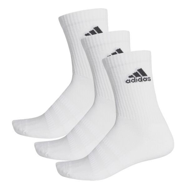 Cushioned Crew Socks 3 Pairs - White