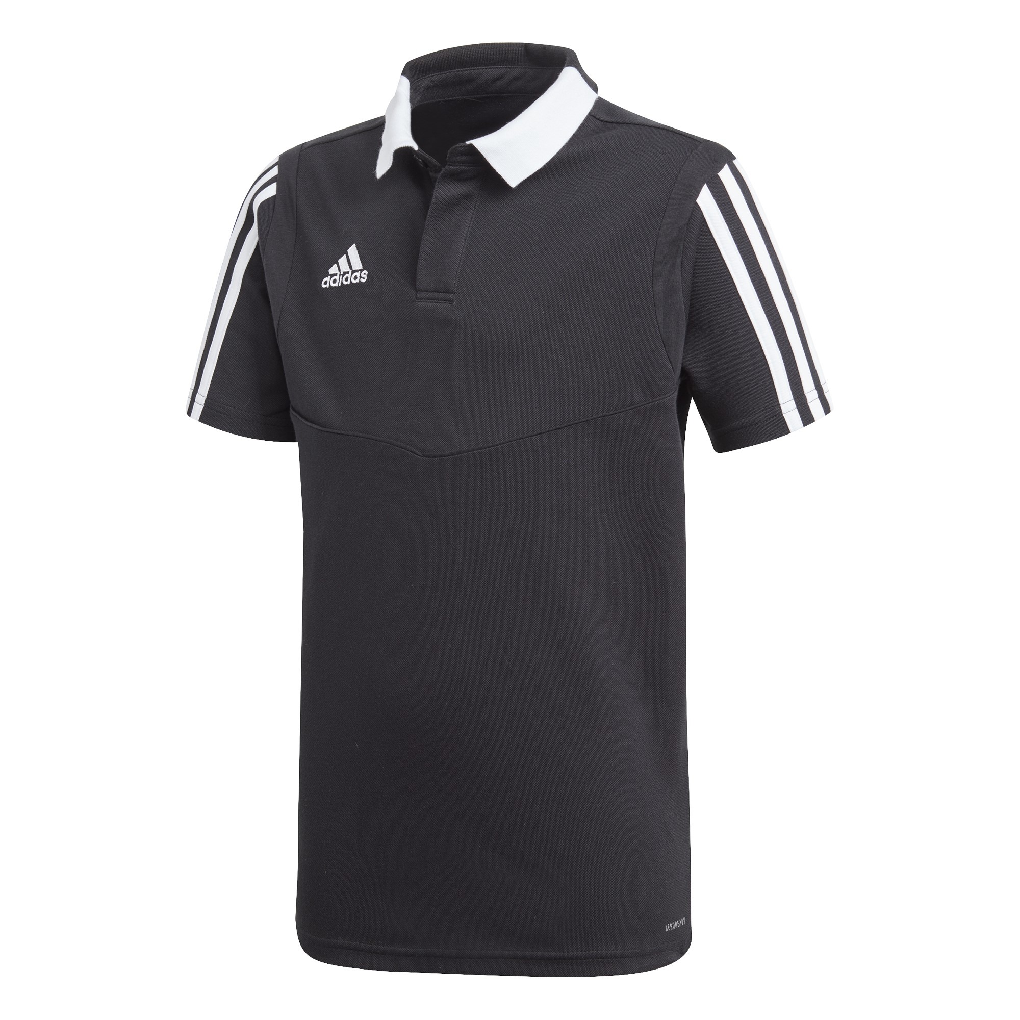 Youth Tiro Cotton Polo - Black/White