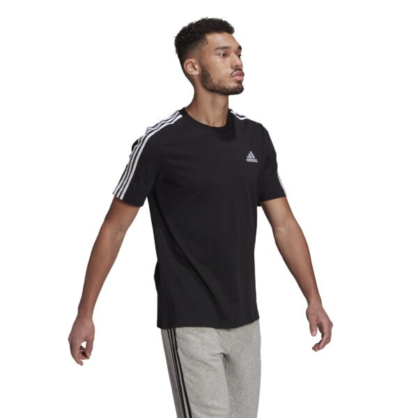 Essentials 3-Stripes Tee - Black