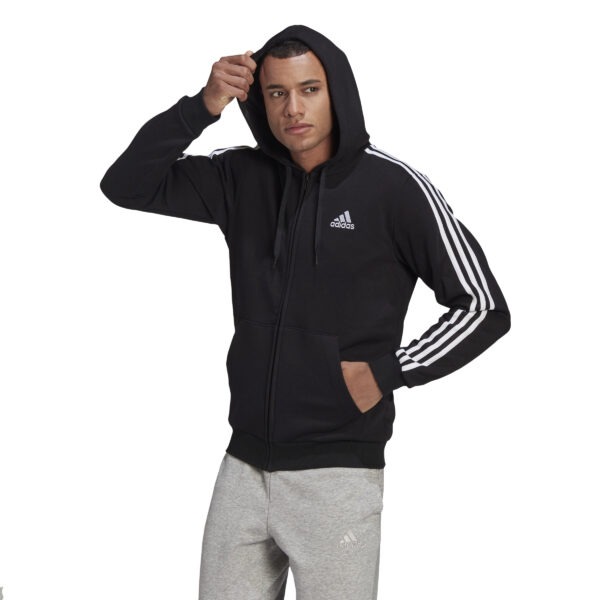 Essentials Fleece 3-Stripes Full-Zip Hoodie