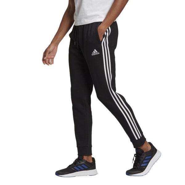 Essentials Fleece Tapered Cuff 3-Stripes Pants