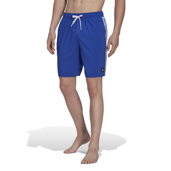 CLX 3-Stripe Swim Shorts - Lucid Blue / White