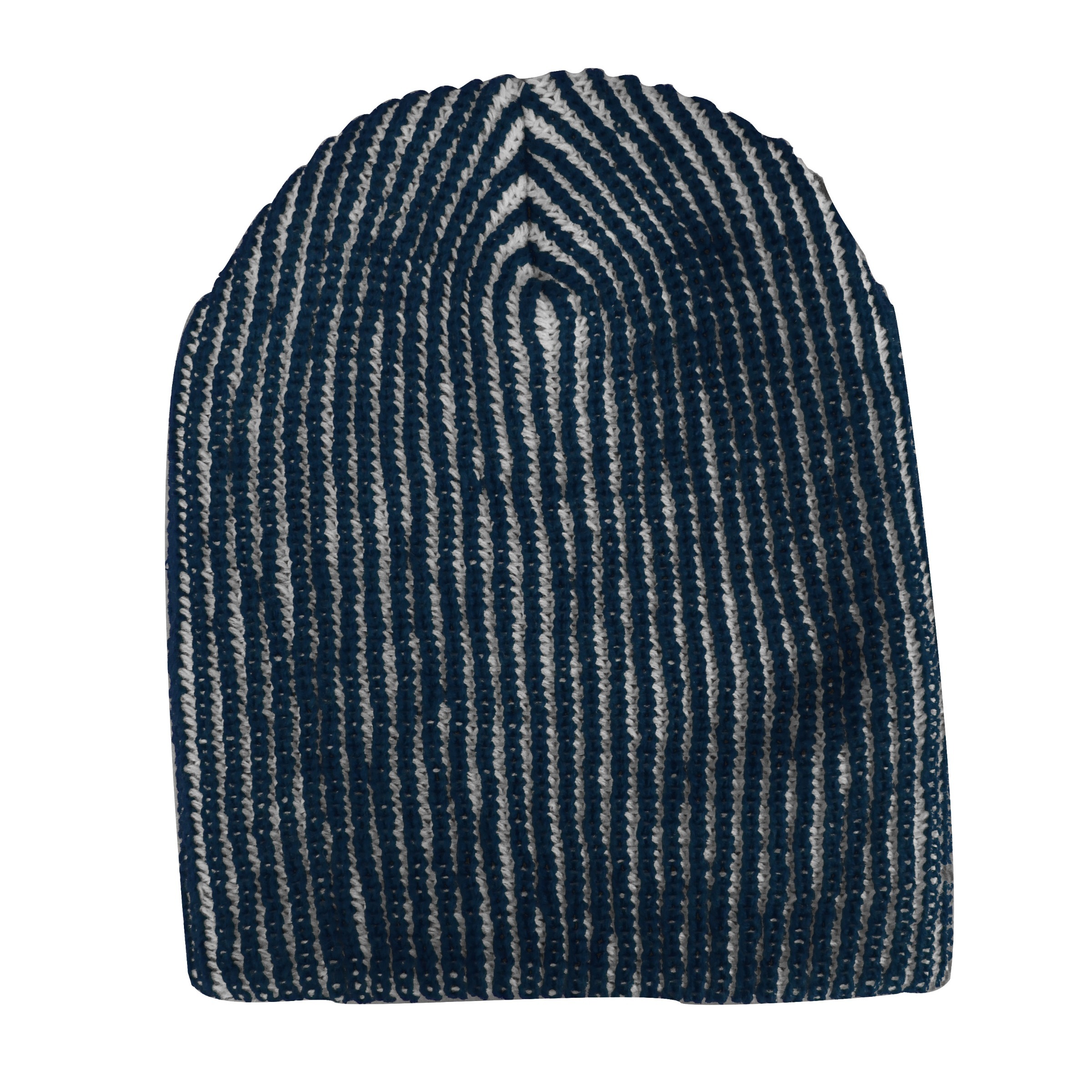 2 Tone Beanie - Navy/White