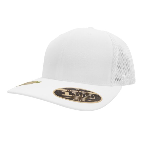 Recycled Mesh Trucker Cap - White/White