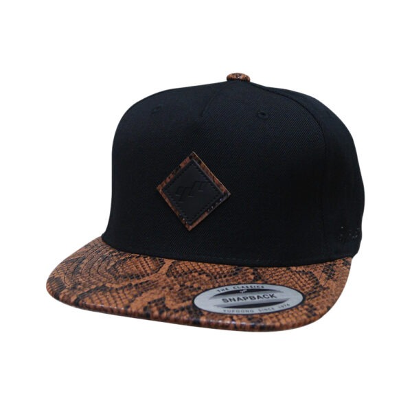 Brown Snakeskin Flatpeak