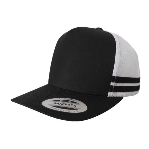 Flexfit Striped Trucker Mesh Cap - Black