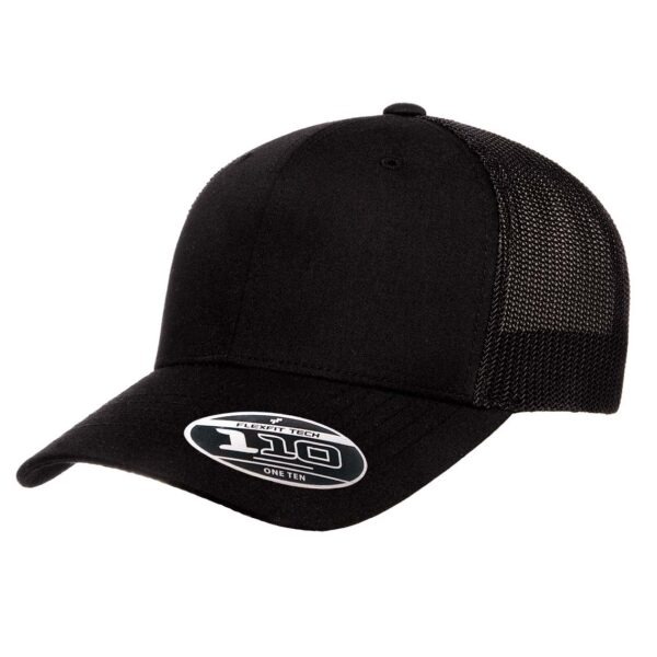 Recycled Mesh Trucker Cap - Black/Black