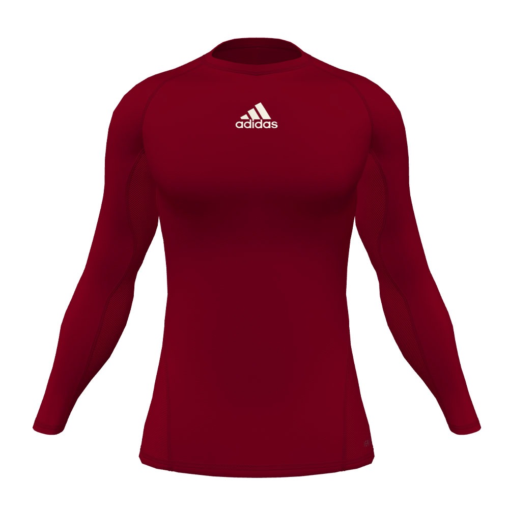 Techfit Longsleeve Compression Top - Burgundy