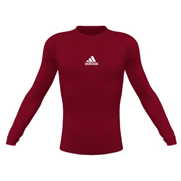 Youth Techfit Longsleeve Compression Top - Burgund