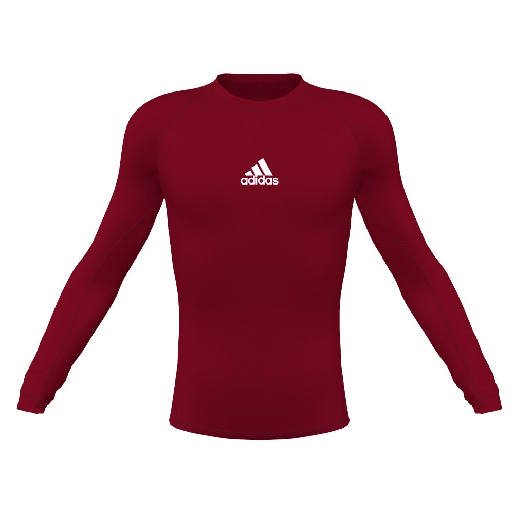 Youth Techfit Longsleeve Compression Top - Burgund