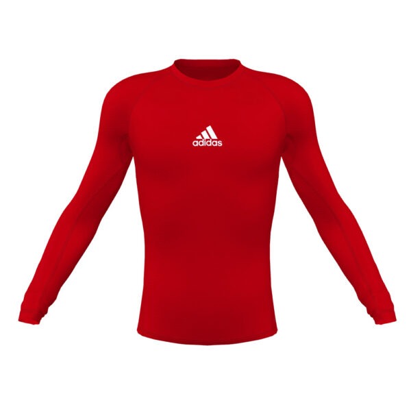 Youth Techfit Longsleeve Compression Top - Red