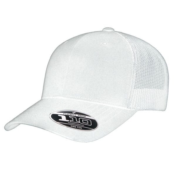 Recycled Mesh Trucker Cap - White/White