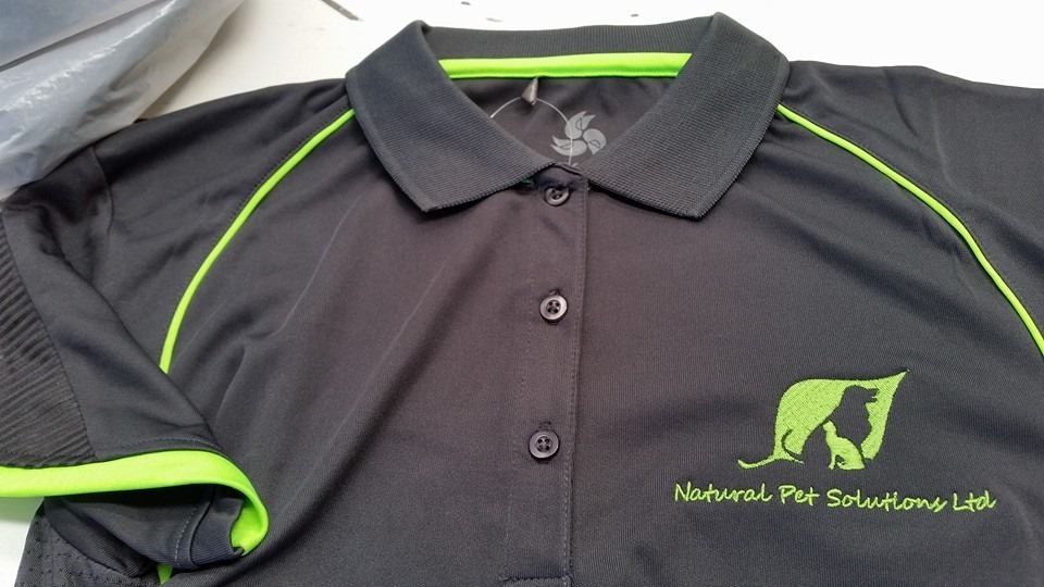 business polo with custom embroidery