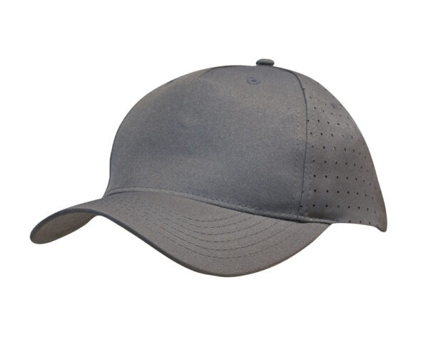 Breathable Poly Twill with Circle Perforations Cap