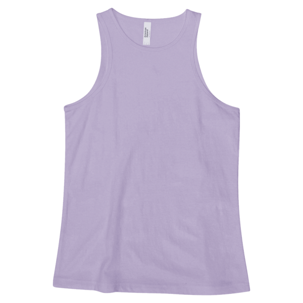 American Apparel CVC Womens Racerneck Tank Heather Lilac