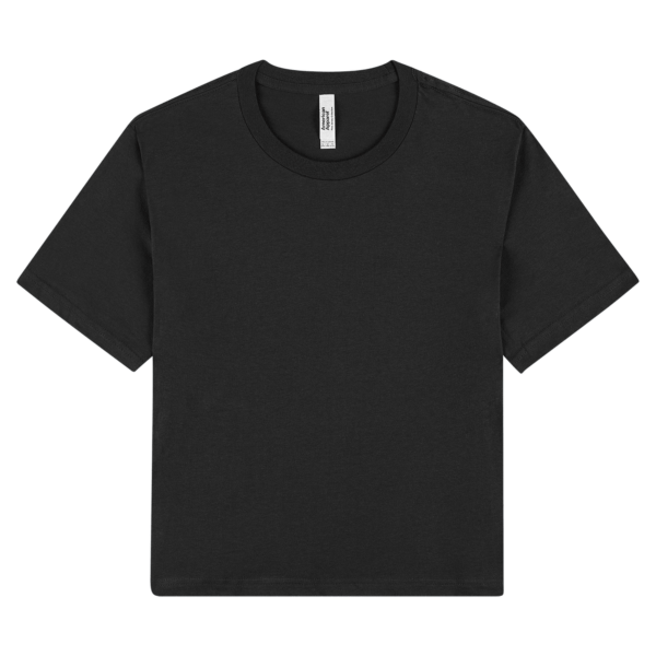 American Apparel Women's Fine Jersey Boxy T-Shirt Black