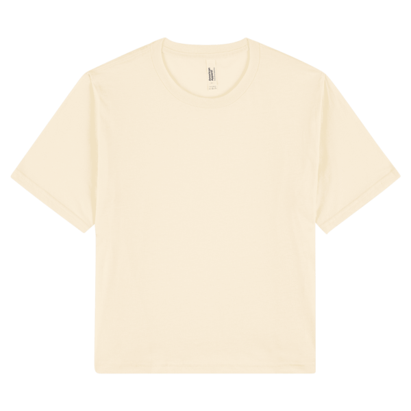 American Apparel Women's Fine Jersey Boxy T-Shirt CREAM