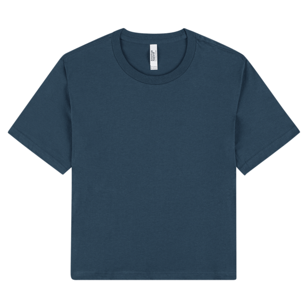 American Apparel Women's Fine Jersey Boxy T-Shirt Sea Blue