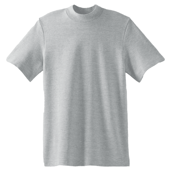 American Apparel Unisex Pique Mockneck Heather Grey