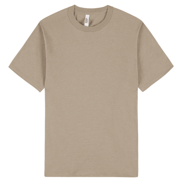 American Apparel Unisex CVC Short Sleeve T-Shirt Heather Khaki