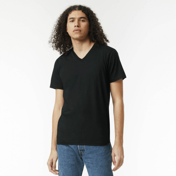 American Apparel CVC Unisex V-neck T-shirt Black