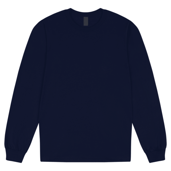 American Apparel Cotton Long Sleeve Fine Jersey T- Navy