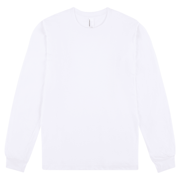 American Apparel Cotton Long Sleeve Fine Jersey T- White