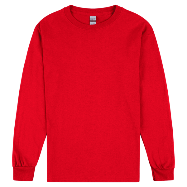 Gildan Ultra Cotton Adult Long Sleeve T-Shirt Red