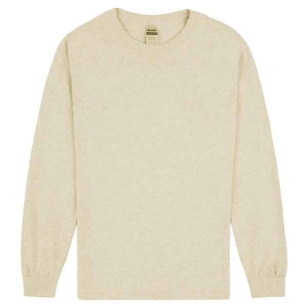 Gildan Ultra Cotton Adult Long Sleeve T-Shirt Sand