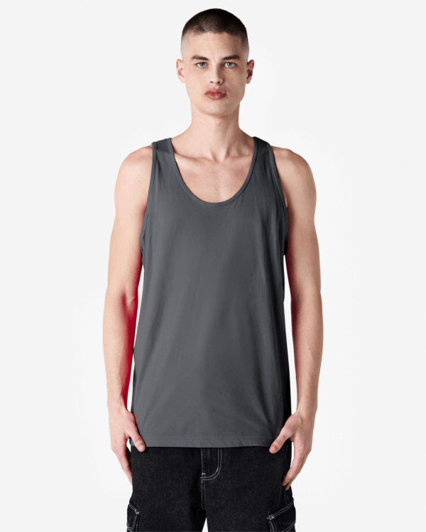 2408 American Apparel Unisex Fine Jersey Tank Asphalt