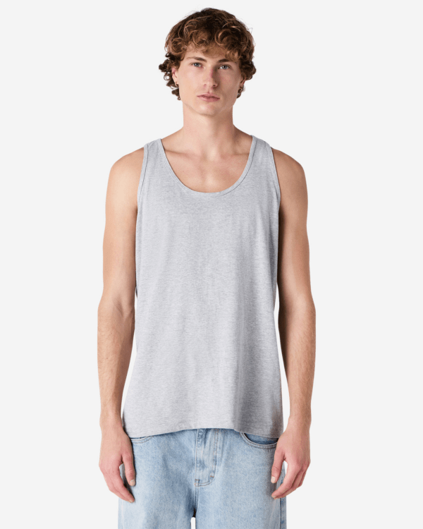 2408 American Apparel Unisex Fine Jersey Tank Heather Grey