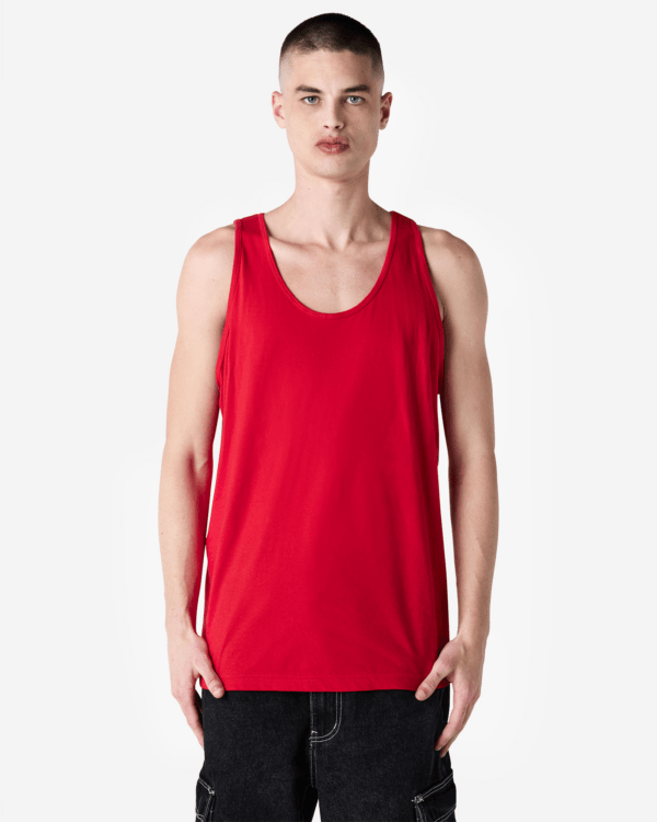 2408 American Apparel Unisex Fine Jersey Tank Red