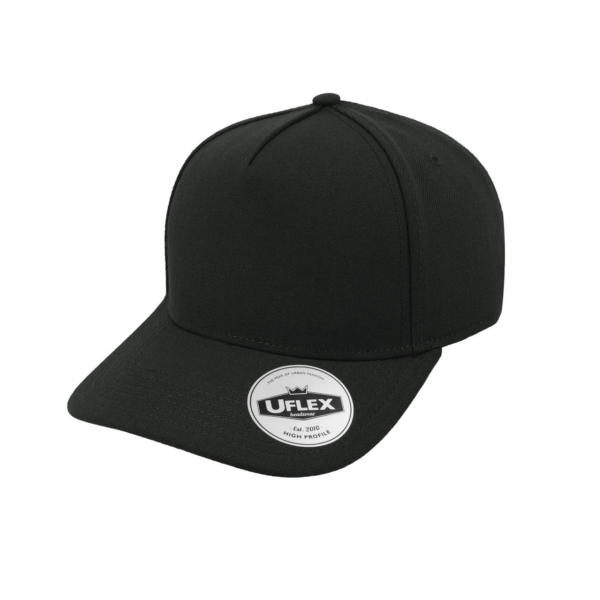 UFlex High Profile 5 Panel Snap Back Black